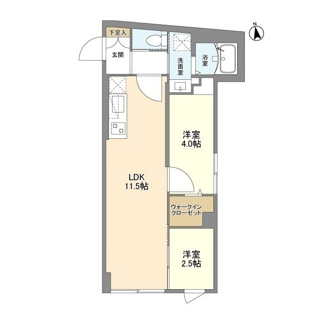ウェルスクエア学芸大学Ⅱ 301号室の間取り図